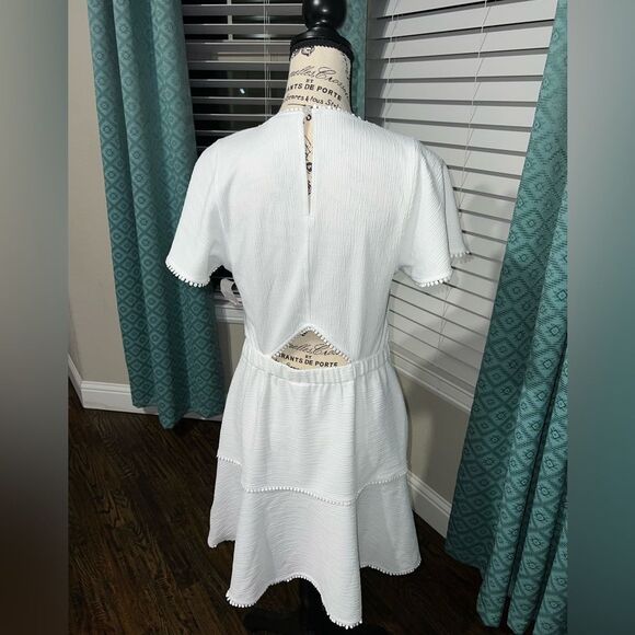 New with tags Joie white dress with cutout at back size medium retails $178 - Picture 2 of 3